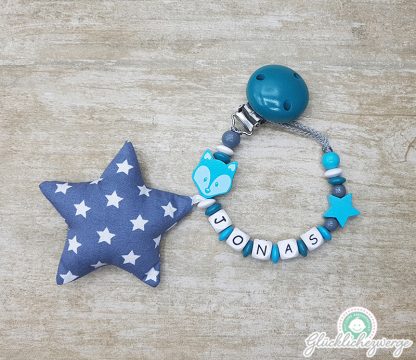 Personalisierte Schnullerkette mit Namen / Namenskette Baby